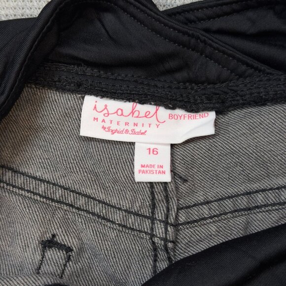 Isabel Maternity By Ingrid Isabel Womens Black Jeans Power Stretch Size 16 NWT - Picture 5 of 16